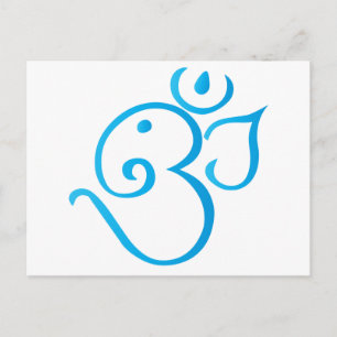 Om-ganpati-turqoise Postcard