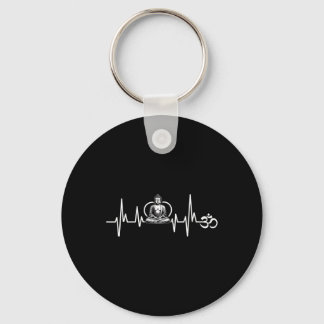 Om Heartbeat Funny Sacred Ohm Yoga Meditation Cool Keychain