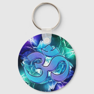 Om I See Blues and Greens Keychain