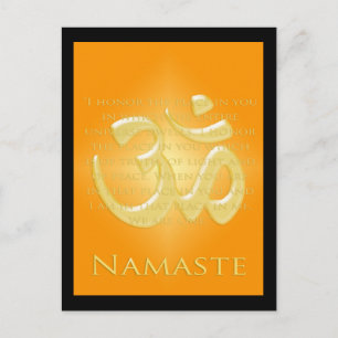 Om in Oranges & Gold - Namaste Postcard
