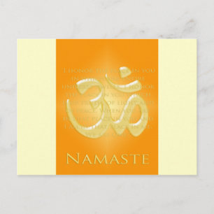 Om in Oranges & Gold - Namaste Postcard
