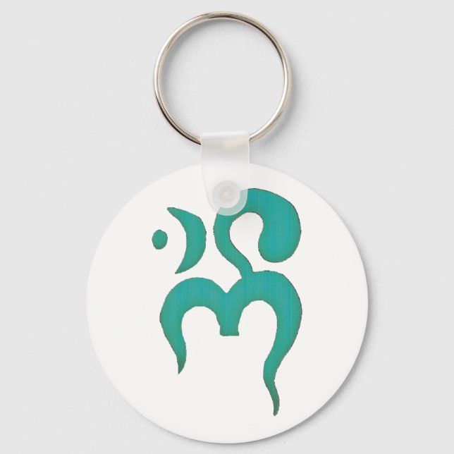 Om - Jade Keychain (Front)