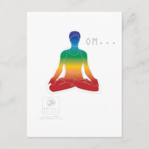 OM Lotus Chakras Postcard