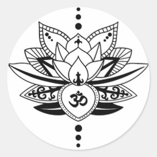 OM Lotus Classic Round Sticker