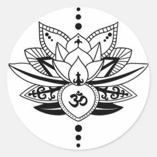 OM Lotus Classic Round Sticker