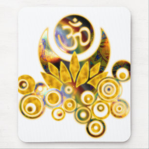Om Lotus Mouse Pad