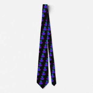 Om Lotus Yoga Pose Tie