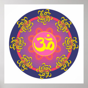 Om Mandala Art Poster