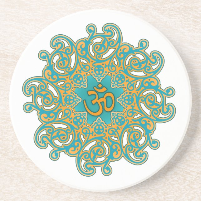 Om mandala coaster (Front)