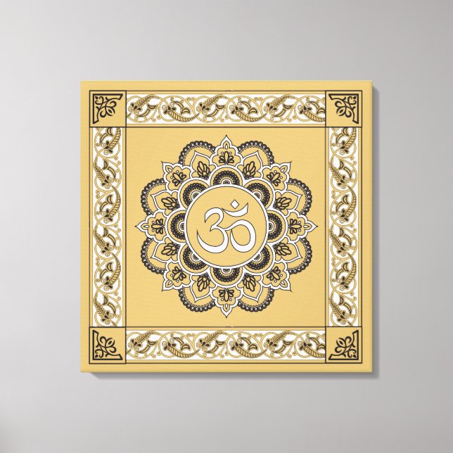 OM Mandala - Toile enveloppée (Recto)