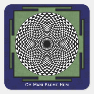 Om Mani Padme Hum chant Square Sticker