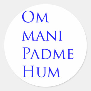Om Mani Padme Hum Classic Round Sticker