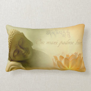 Om mani padme hum lumbar pillow