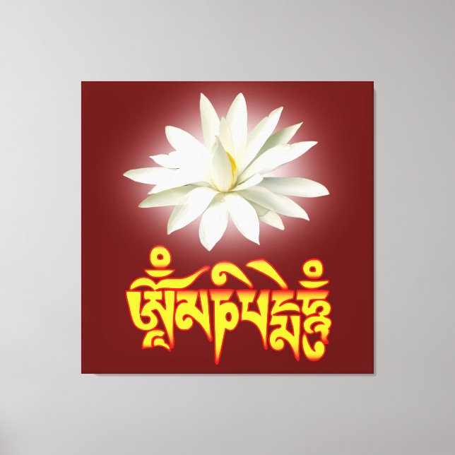 Om mani padme hum mantra canvas print (Front)