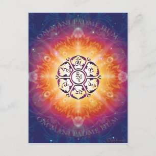 Om Mani Padme Hum Mantra Postcard