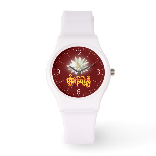 Om mani padme hum mantra watch (Front)