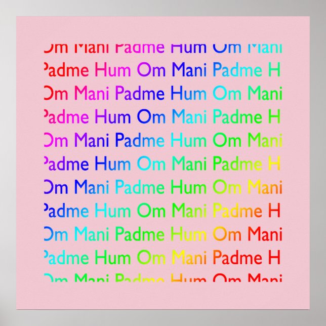 Om Mani Padme Hum Print (Front)