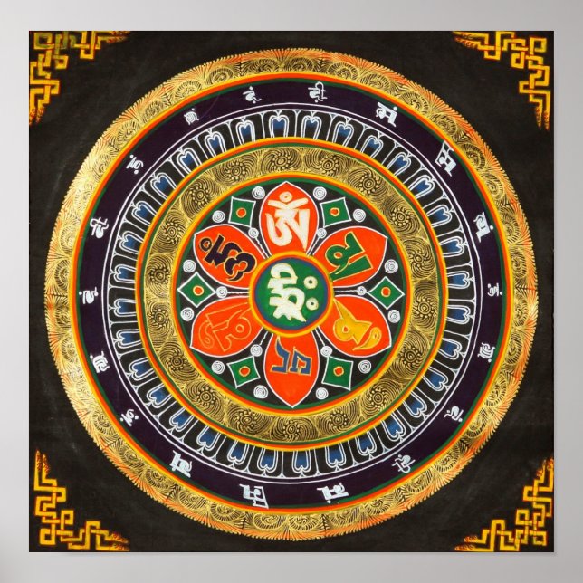 Om Mani Padme Poster (Devant)