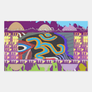 OM Mantra - 108 times Chanting n Meditation Sticker