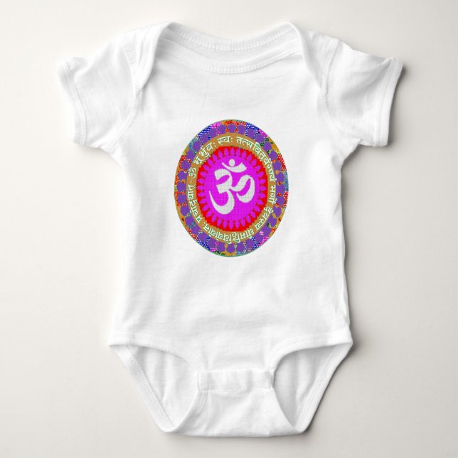 OM MANTRA BABY BODYSUIT (Front)