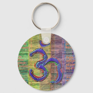 OM-Mantra Gayatri-Mantra Together Keychain