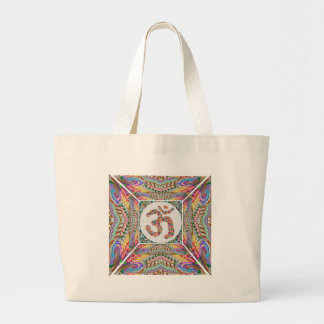 Om Mantra Jewel Collection Large Tote Bag