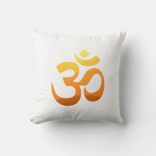 Om Mantra Symbol Asana Relax Meditation Yoga Throw Pillow