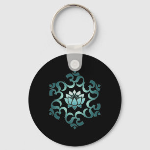 Om, Mantra, Symbol, Mandala, Lotus Flower, Buddhis Keychain