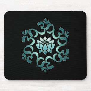 Om, Mantra, Symbol, Mandala, Lotus Flower, Buddhis Mouse Pad