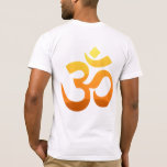 Om Mantra Symbol Meditation Yoga Back Design T-Shirt<br><div class="desc">Om Mantra Gold Sun Symbol Meditation Yoga Back Design Yellow Orange Inspirational Fitness Asana Relax Sunrise Elegant Template Men's Bella Canvas Basic Black T-Shirt.</div>