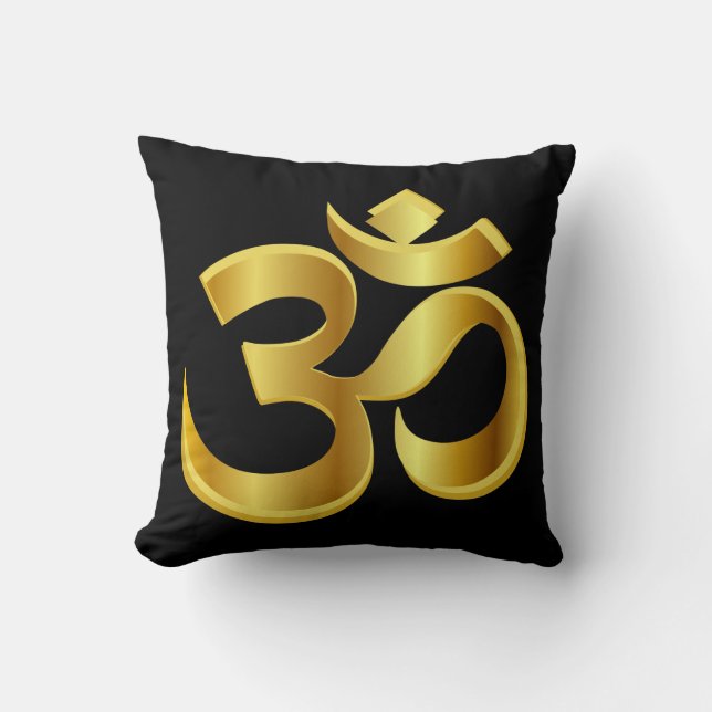 OM MANTRA THROW PILLOW (Front)