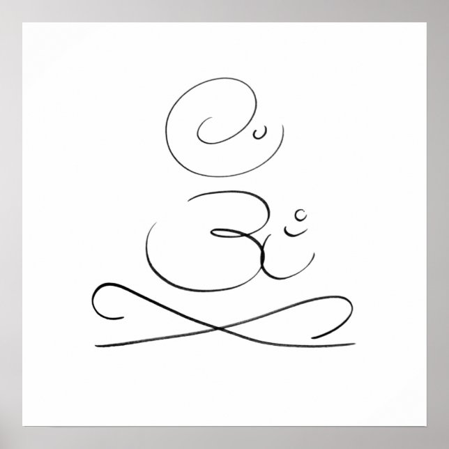 Om Meditation Poster (Front)
