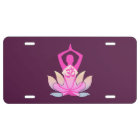 OM Namaste Spiritual Lotus Flower Yoga on Plum