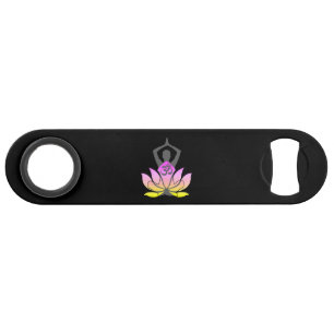 OM Namaste Spiritual Lotus Flower Yoga Pose Speed Bottle Opener