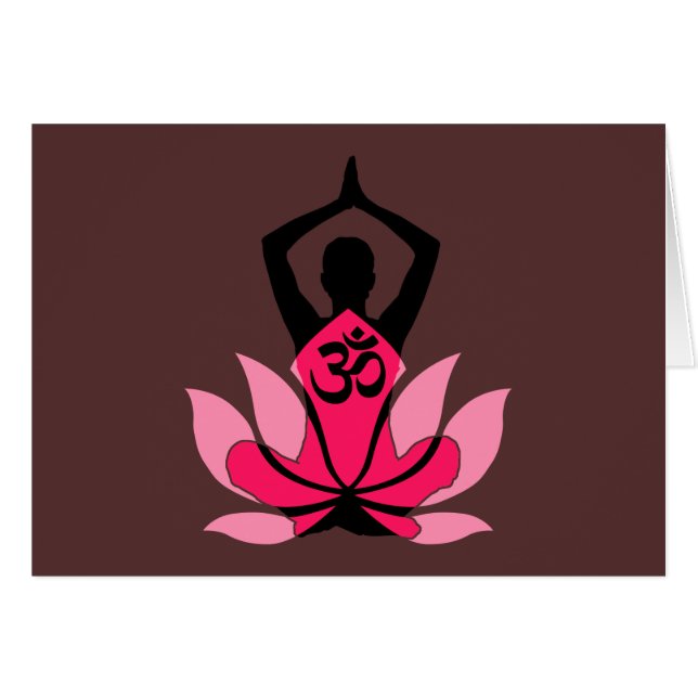 OM Namaste Spirituelle Lotus Fleur Yoga en Ombre (Devant horizontal)
