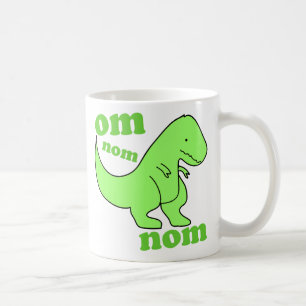 om nom nom dinosaur chompss coffee mug