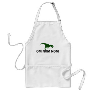 Om Nom Nom Dinosaur Rawr is Hungry Standard Apron