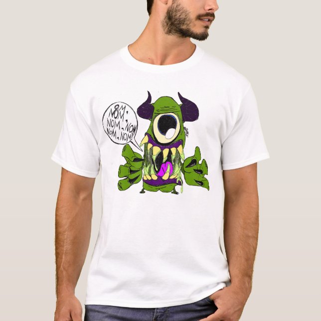 Om,Nom,Nom,Nom,Nom T-Shirt (Front)