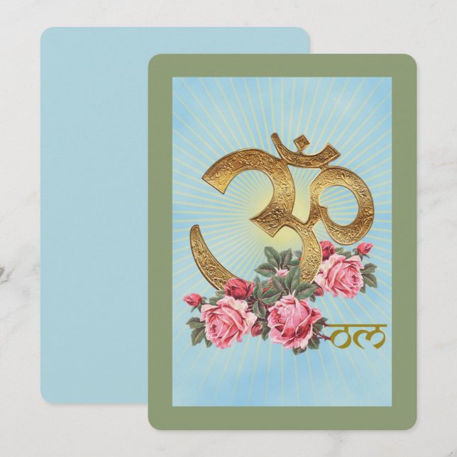 OM of India - Greeting Card (Front/Back)