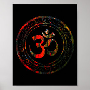 Om Ohm Aum Buddhism Symbol Yoga Sanskrit Poster