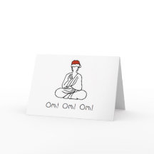 Om! Om! Om! Buddha Christmas card