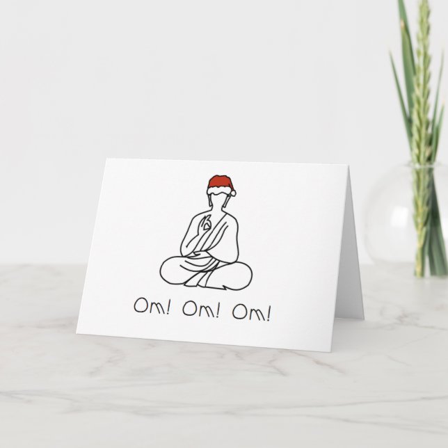 Om! Om! Om! Buddha Christmas card (Front)