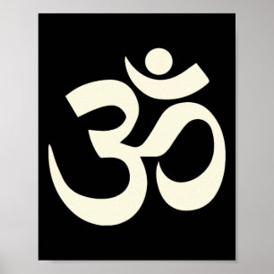 Om Omkar Aum Symbol Graphic Spiritual Yoga Meditat Poster