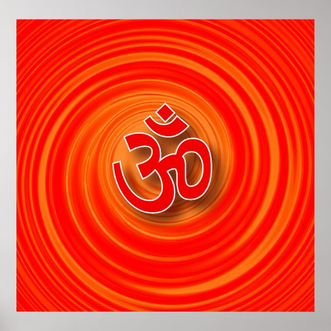 Om On Twirl Background Poster (Front)