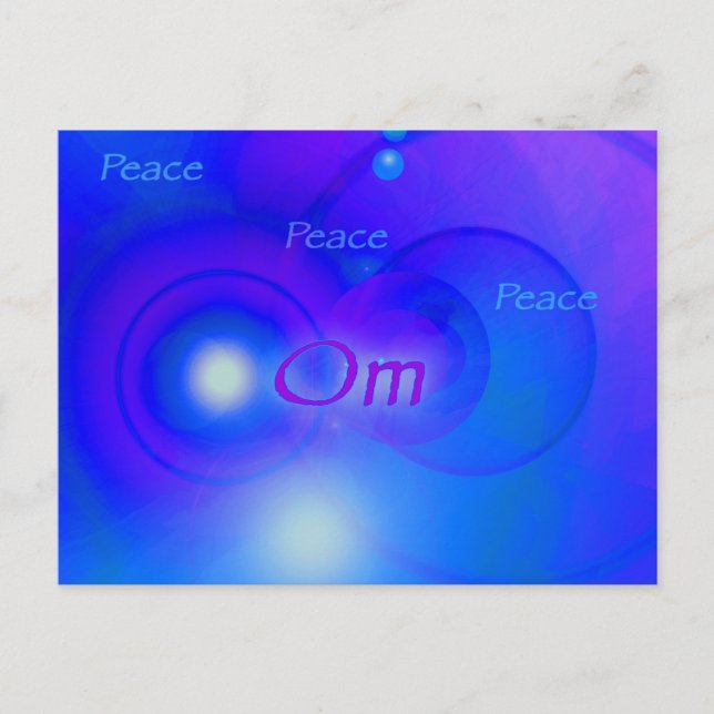 Om ~ Peace Postcard (Front)