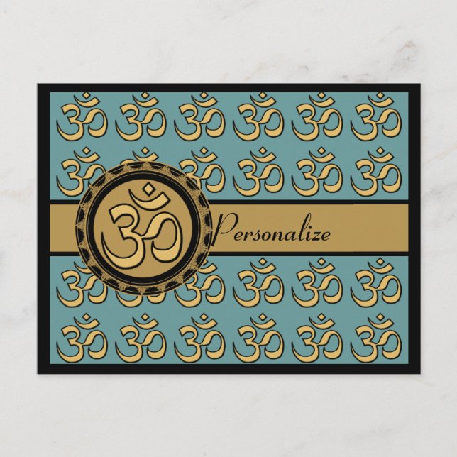 Om Postcard Personalize-Pick your background colou (Front)