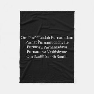 Om Purnnamadah Purnamidam Meditation And Prayer Ma Fleece Blanket