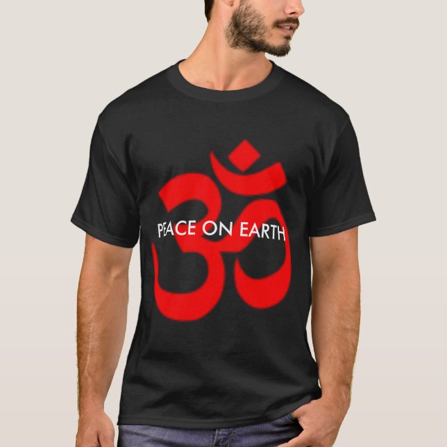 OM-RED, PEACE ON EARTH T-Shirt (Front)