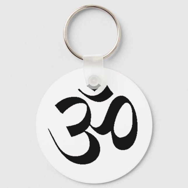 OM - SANSCRIT FOR PEACE KEYCHAIN (Front)