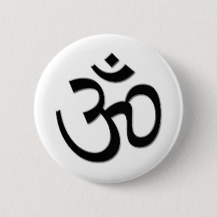OM SHANTI 2 INCH ROUND BUTTON